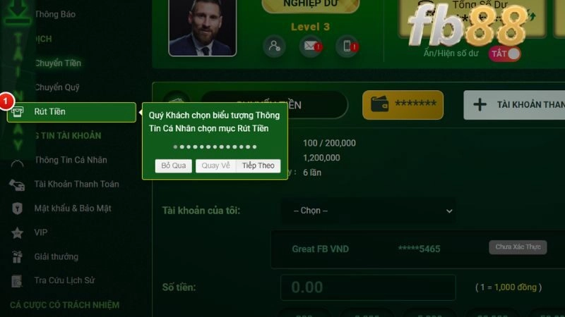 fb88 – Các cách rút tiền